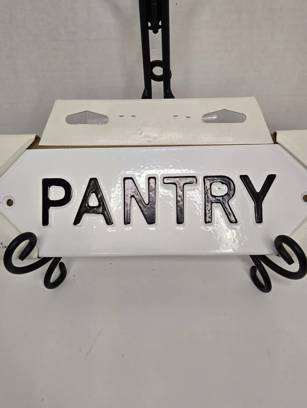 Hearth & Hand Magnolia PANTRY White and Black Enamel Wall Sign Mounting Hardware